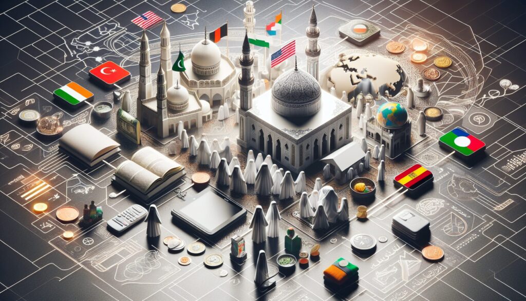 A diverse Muslim family discusses inclusivity over tea in a sunlit, modern Australian living room.